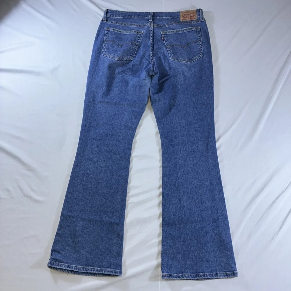 Levi's‎ 725 High Rise Bootcut Stretch Distressed Jeans Women's W32 L30 Blue